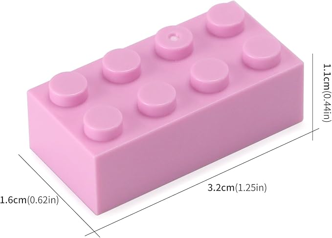 Feleph 2x4 Bricks 320 Pieces Bright Pink Parts Classic Building kit Girls Boys Kids Set Basic Blocks Toy Compatible with 3001 Major Brands