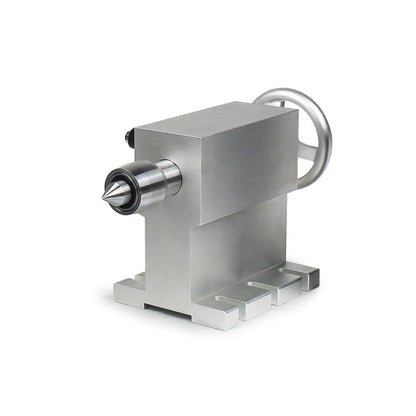 RATTMMOTOR 100mm Center Height MT2 Tailstock, Morse Taper 2 Live Center Movable Woodworking Lathe Chuck Handle for CNC Router Rotary Table 4th Axis