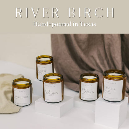 River Birch Candles Maple Cinnamon Scented Candle | Premium, All-Natural, Non-Toxic, Soy Candles | 8.5oz 40 Hr Burn Time | Cozy Relaxing Gifts for Home