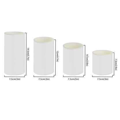 Cozeyat Flameless Tealights 4 Pieces,Sea Travel Pattern Electric Tea Lights in Warm Yellow,Flickering Wax Moving Votive Candles with Remote Control,Daily Use