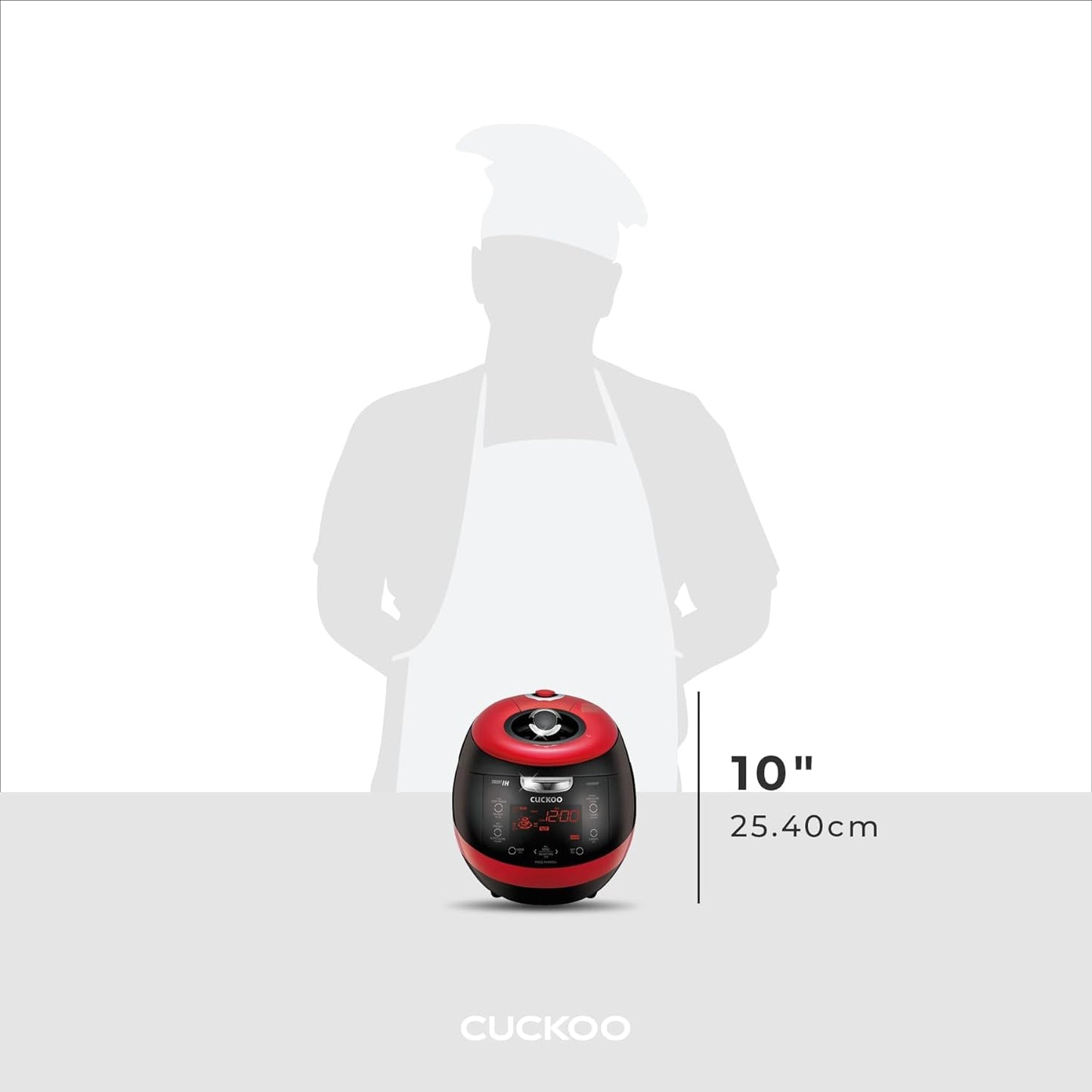 CUCKOO IH Pressure Rice Cooker 16 Menu Options: White, Brown, Porridge, Sushi, & More, LED Screen, Fuzzy Logic Tech, 26 PSI (Pressure), 6 Cups / 1.5 Quarts (Uncooked) CRP-HZ0683FR Red/Black