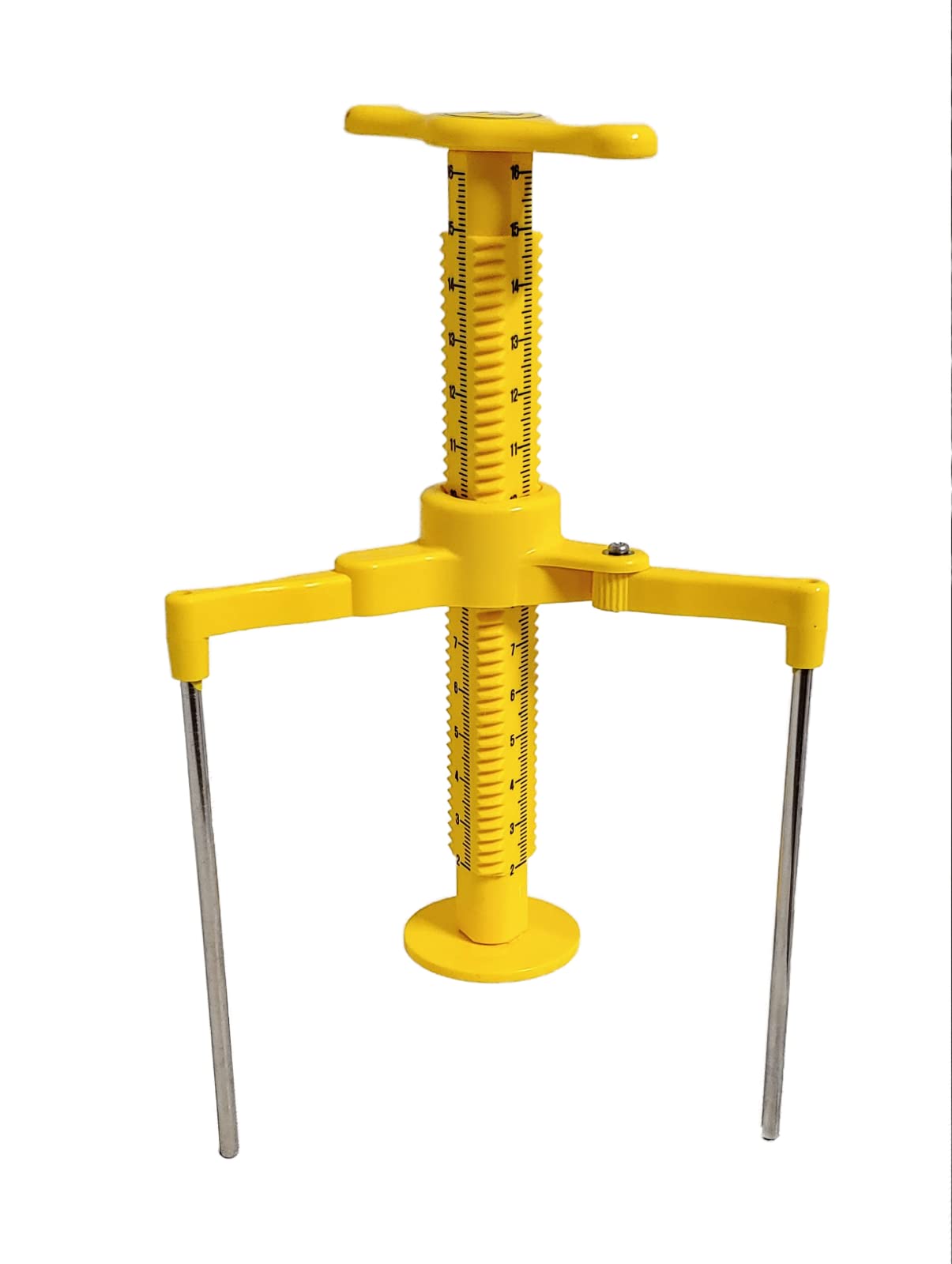 J&C TEC Screed Leveling Tripod for checking Height in Liquid Mortar, Three-sided Unique Ruler Display, Laser Line on Axis Ruler - 10 EA with PVC Box (JNCTEC 10)