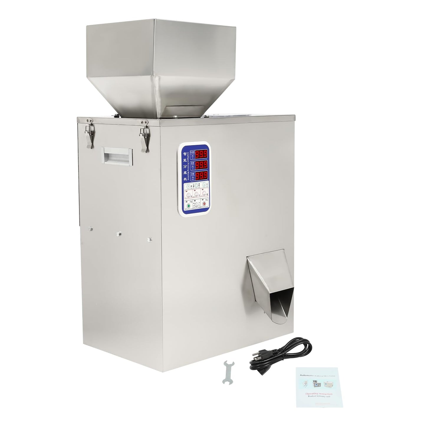 ONEUPING Automatic Particle Filling Machine 1-500g Adjustable Powder Weighing Filler Particle Dispenser, 180W Granule Filling Machine with 3 Speeds for Flour, Grain, Herb, Seed, Coffee Bean, Glitter