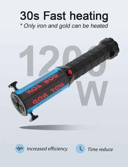 Pakowin Induction Heater Bolt Removal - 1200W 110V Hand Held Magnetic Induction Heater with 8 Coils and Portable Toolbox, Nut Buster Tool