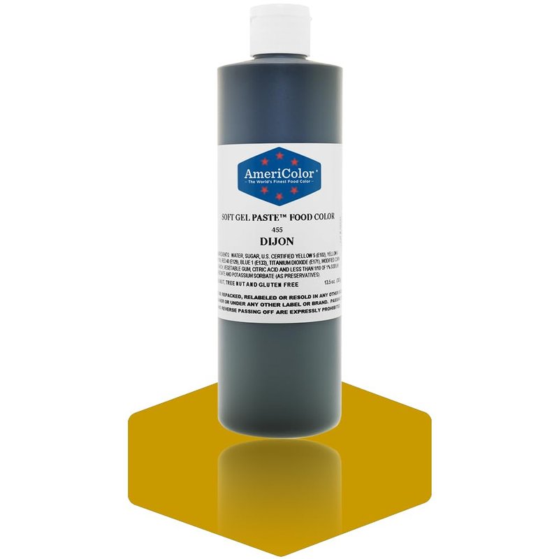 AmeriColor, Dijon, 13.5 Ounce Bottle, Soft Gel Paste Food Color
