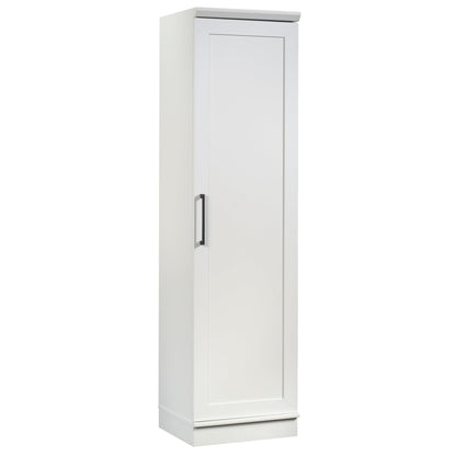Sauder HomePlus Narrow Pantry Storage Cabinet Slim Single Door with Adjustable Shelves, Kitchen Storage Cabinet, in Soft White