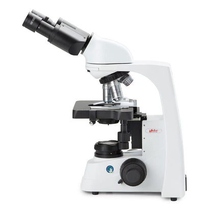 bScope Binocular Compound Microscope, HWF 10x/20mm Eyepieces and Quintuple Nosepiece with Plan PLI 4/10/S40/S100x Oil Infinity Corrected iOS Objectives Globe Scientific | Euromex