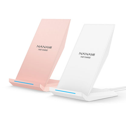 Fast Wireless Charger, [2 Pack] NANAMI Qi Certified Wireless Charging Stand Compatible iPhone 17/17 Air/17 Pro/17 Pro Max/16/15/14/13/12, Phone Charger for Galaxy S25/S24/S23/S22 and Qi-Enabled Phone