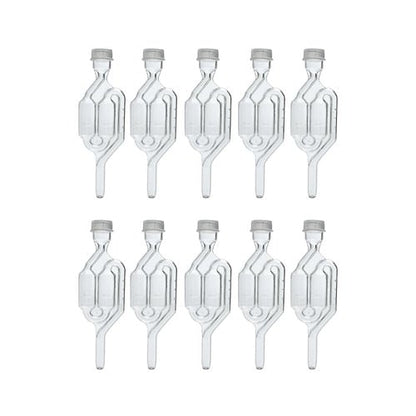 Fastrack Airlocks for Fermenting | Bubble Airlock for Wine Making and Beer Making | BPA-Free S-Shaped Airlock used for Brewing Wine, Beer, Pickles & more |Transparent Airlock Set Of 10