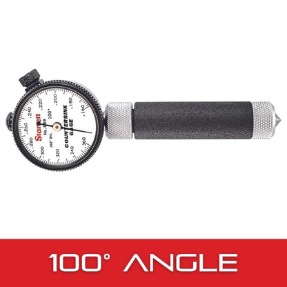 Starrett Inch Reading Dial Indicator Countersink Gage - for 100 Degree Countersinks - .160-.360" Range, .002" Graduation - 689-2Z