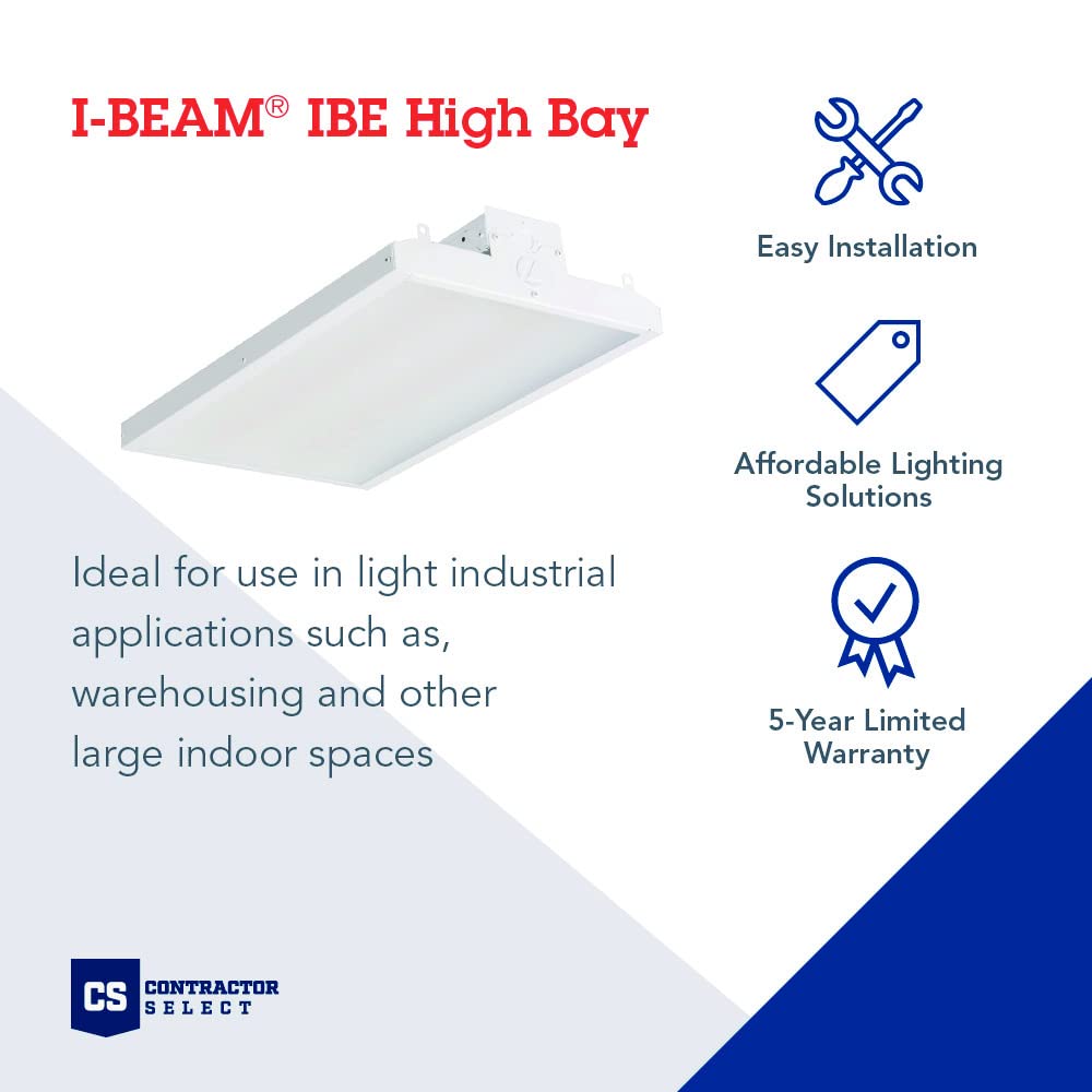 Lithonia Lighting IBE 18LM MVOLT 50K LED Linear High Bay, 5000k, 107 watts,Daylight & Sensor Switch MSX12 M4 360 Degree Multiple Fixture Mount Occupancy Sensor, White