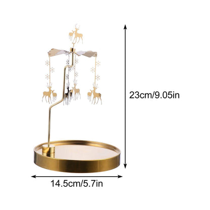 Luxshiny 1pc Romantic Metal Candle Holder Rotating Design for Elegant Table Decor for Home Restaurant Wedding and Holiday Gatherings