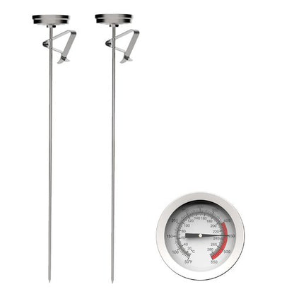 Candy/Deep Fry Oil Thermometer for Frying (2 Pack) with 12'' Probe & Pot Clip,- CookingThermometer for Frying Oil Candle Making Hot Deep Fryer (2, 12)