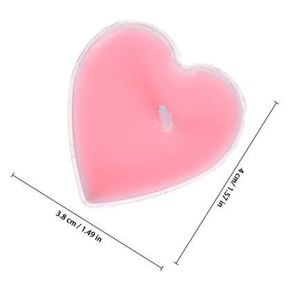 VALICLUD 9Pcs Heart Shaped Scented Tea Light Candles Romantic Paraffin Wax for Wedding Christmas Home Decor with Tealight Holder Long Burning Pink Rose Fragrance