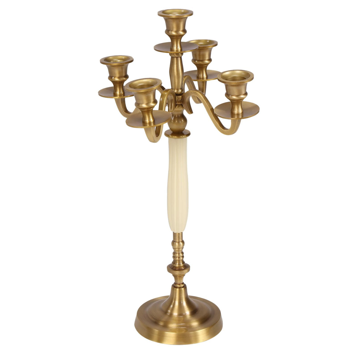 5-Head Metal Candelabra – Elegant Candlestick Holders for Wedding, Dining Table, Xmas Party, and Home Decor