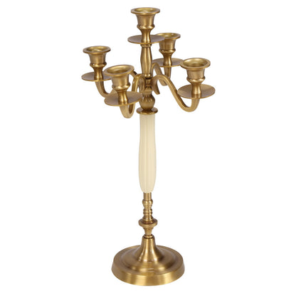 5-Head Metal Candelabra – Elegant Candlestick Holders for Wedding, Dining Table, Xmas Party, and Home Decor