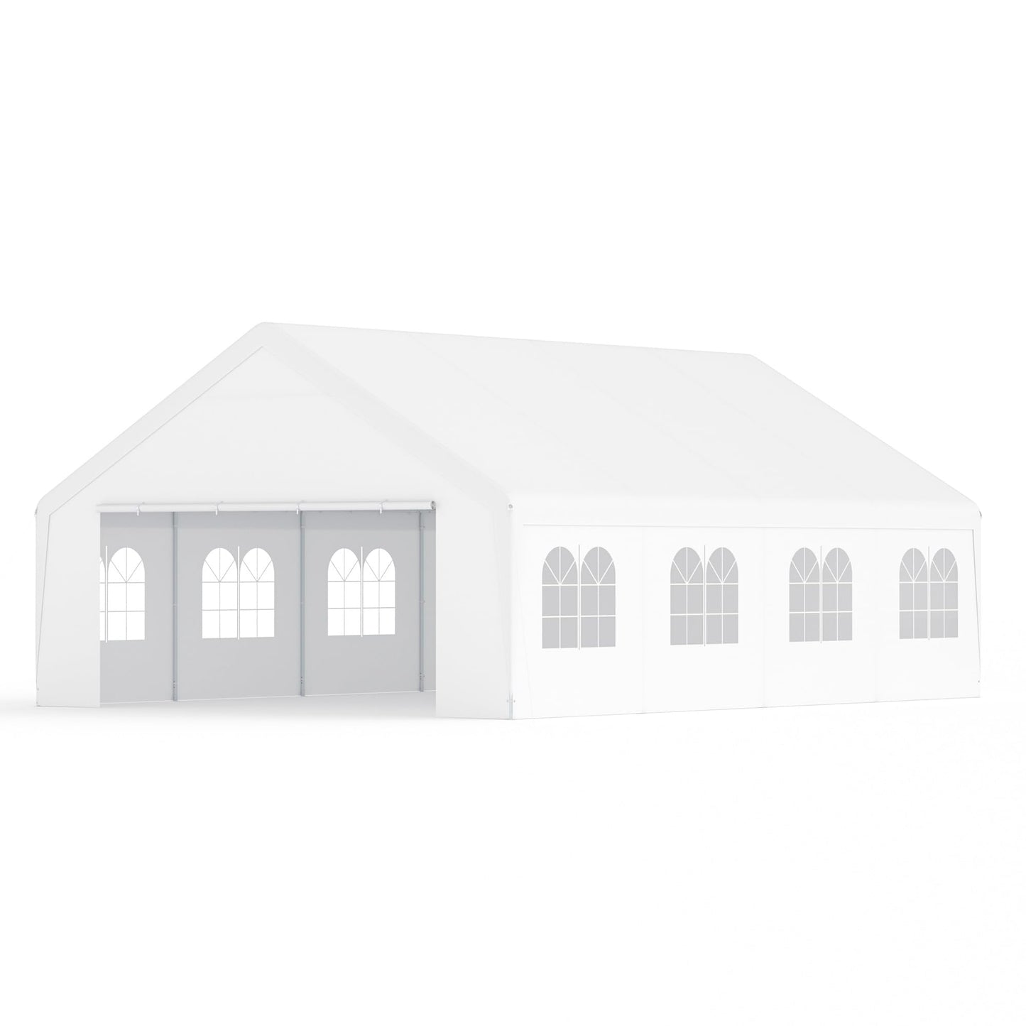 GOJOOASIS Heavy Duty 20 x 26 Car Port Large Metal Shelter Carports Portable Garage Canopy Tent for Parties, Event, RV, Boat (20x26ft)
