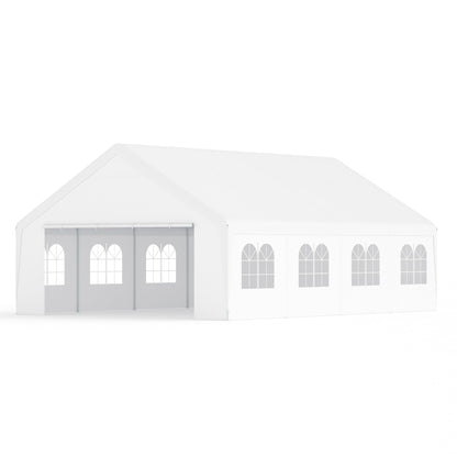 GOJOOASIS Heavy Duty 20 x 26 Car Port Large Metal Shelter Carports Portable Garage Canopy Tent for Parties, Event, RV, Boat (20x26ft)