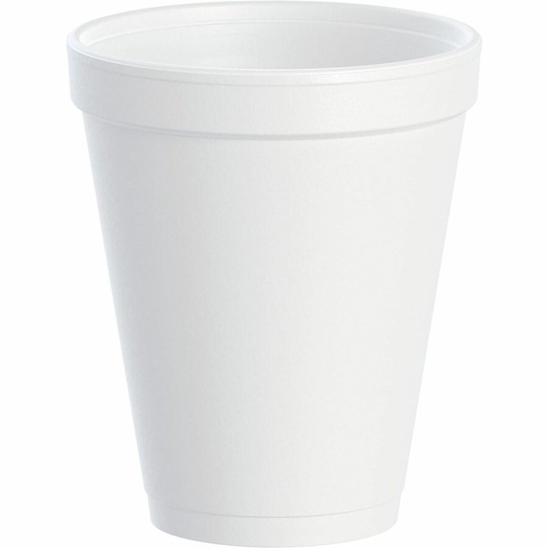 Dart 10J10 Foam Drink Cups, 10oz, White, 25 per Bag (Case of 40 Bags)