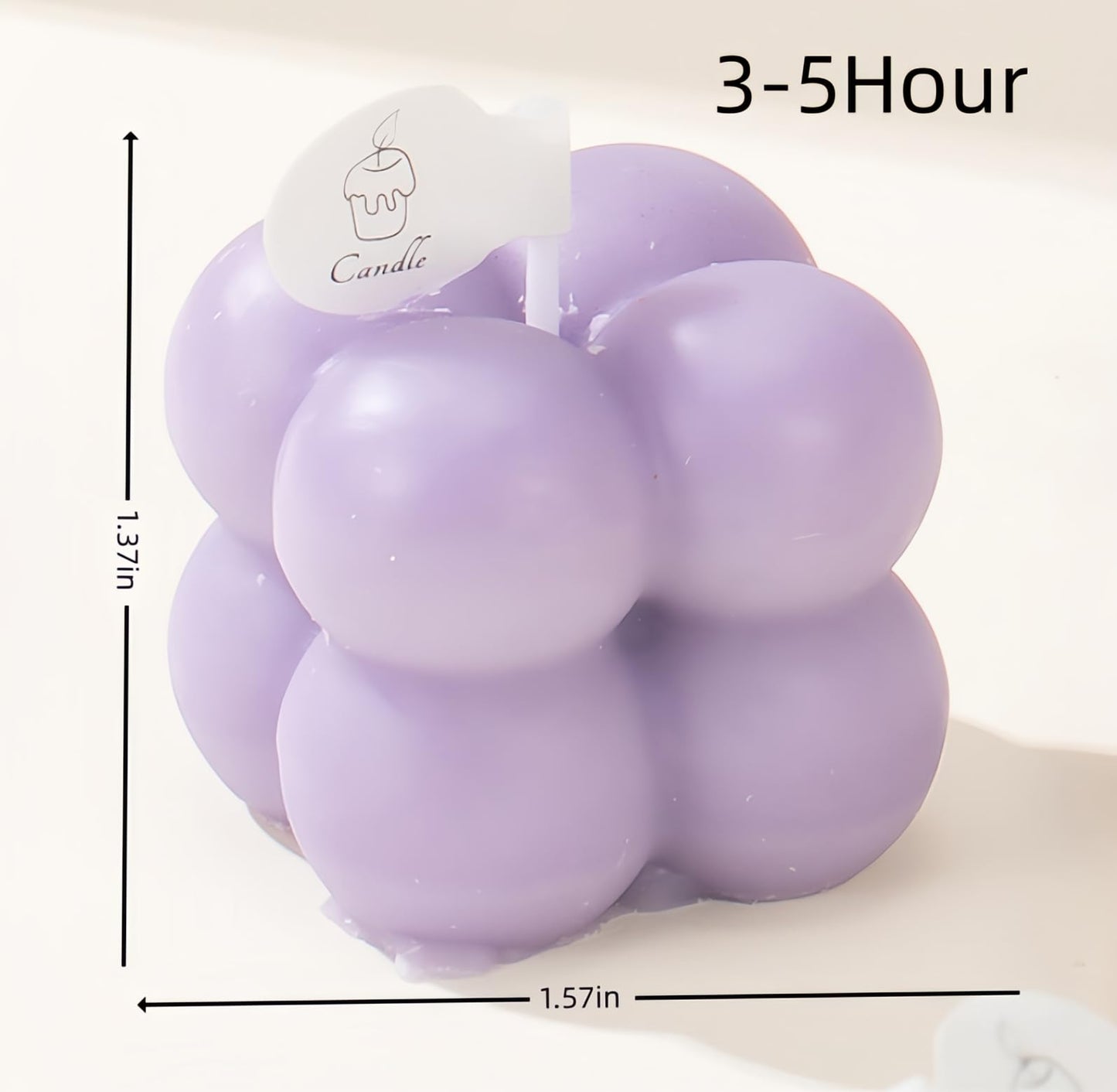 6-in-1 Mini Soy Wax Candles Gift Set – Eco-Friendly Aromatherapy, Lavender/Peach/Sea Salt Scents, Bubble Shaped Decorative Candlestick，Premium Scented Candles for Relaxation/Meditation for Home