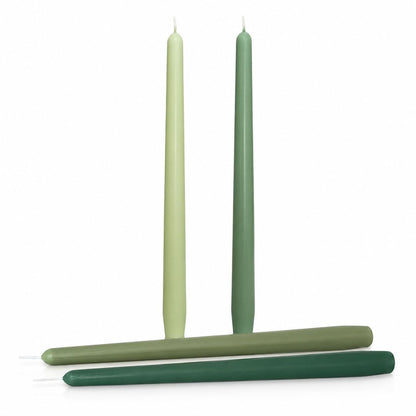 Sage Green Taper Candles Set of 4, 10 Inch Handmade Candle Stick, Unscented Candlesticks, Tapered Candles for Wedding Dinner Christmas Table Home Decor