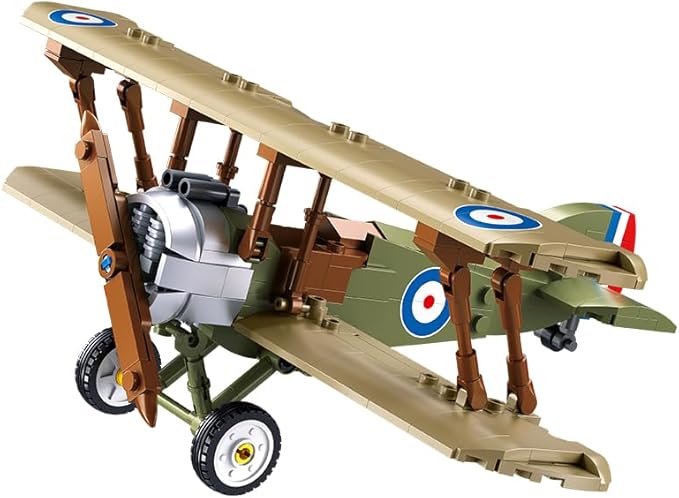 DAHONPA Sopwith Camel Building Block Plane Set Airplane Model 293 Pieces Toy Military Model Decor Gift for Kids and Adults