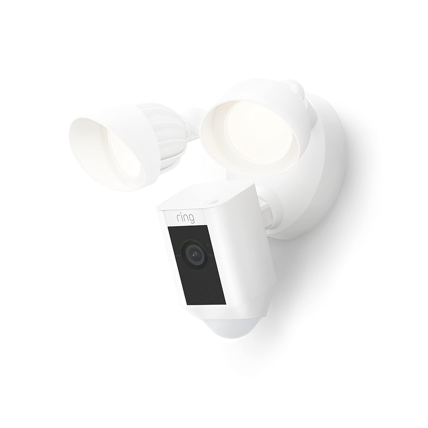 Ring Floodlight Cam Wired Plus — Outdoor home or business security with motion-activated 1080p HD video and floodlights, (2021 release) White