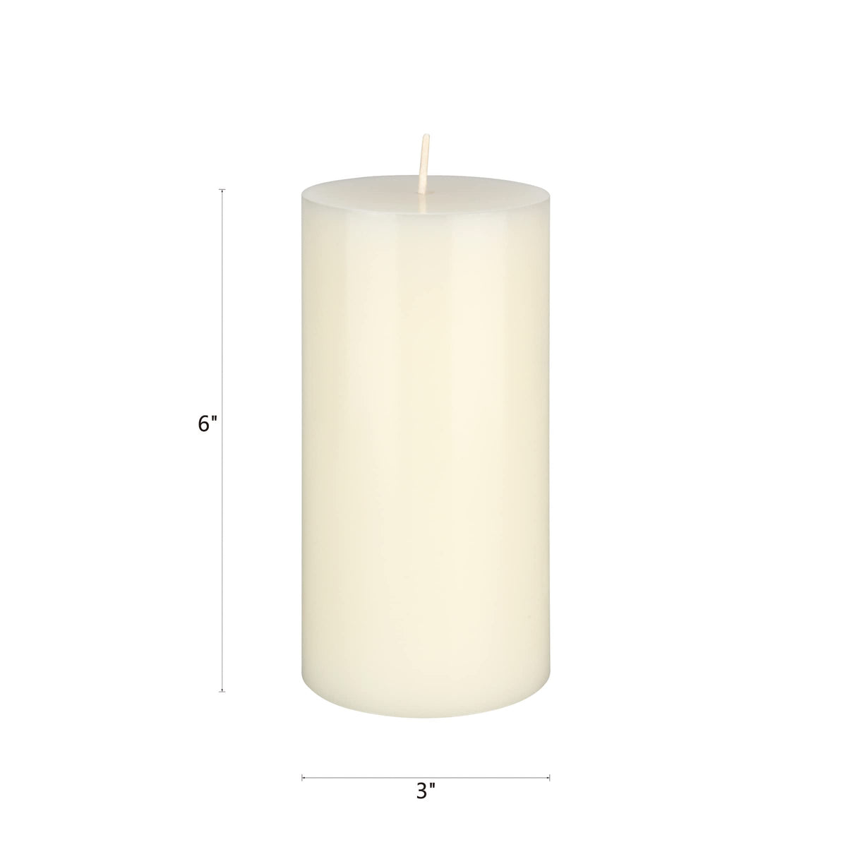 Mega Candles 1 pc Unscented Solid Ivory Pillar Candles, Hand Poured Premium Wax Candle 3 Inch x 6 Inch, Home Décor, Spas, Weddings, Occasions, Party, Centerpieces, Holidays, Vigils, Prayers