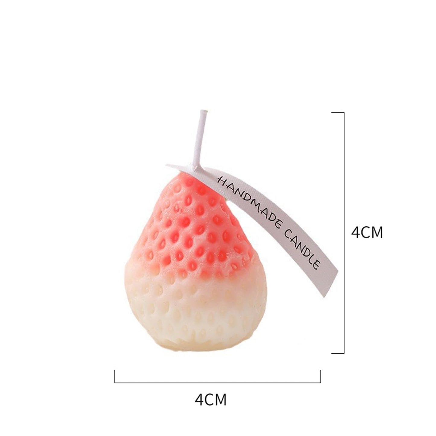 Strawberry Shaped Scented Candle,4PACK 75G Fruit Aroma Soy Wax Decorative Candle for Table Photo Prop Birthday Gift,Prefect for Meditation Stress Relief Mood Boosting Bath Yoga (Pink&White)