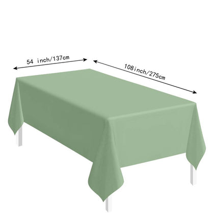 SietDESEO 2 Pack Sage Green Plastic Tablecloth Rectangle 54 x 108 Disposable Light Green Table Cloth Plastic Waterproof Sage Table Cover for Birthday Wedding Baby Shower Party Decorations