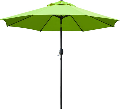 Sunnyglade 9' Patio Umbrella - Durable Outdoor Table Umbrella with 8 Sturdy Ribs | Grass Green