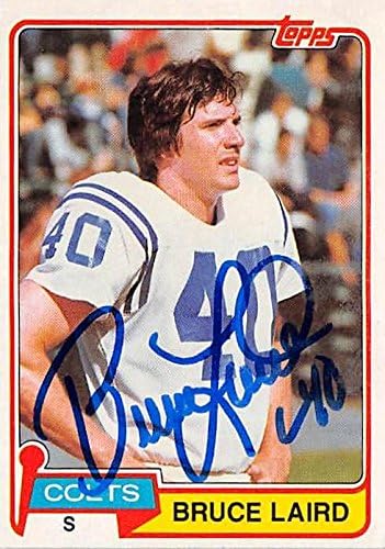Autograph Warehouse 443911 University of Maryland44 Baltimore County 1981 Topps 326 Bruce Laird Autographed Football Card