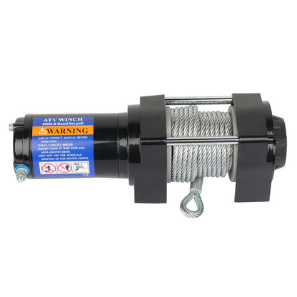 SCITOO - 4000LBS Electric Winch 12V Towing Trailer Steel Cable Off Road w/Wireless Remote
