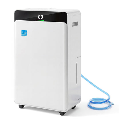Ludatido 2026 Upgraded ENERGY STAR Dehumidifier, 80 Pint/Day, 5000 Sq.Ft for Whole Home & Basement, 1.72 Gal Tank, 35dB Quiet, Child Lock, Sleep/Fan/Dry Modes, 24H Timer & Auto Continuous Drain
