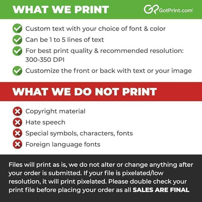 GotPrint Custom Collectors Cards | Add Your Photo Name Stats or Text | Personalized Design | Sports Teams | Baseball | Gaming | Gifts for Kids and Family Rounded Rectangle 2.5” x 3.5” 50 Qty