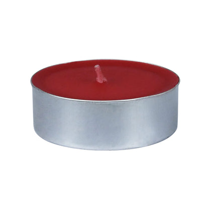 Zest Candle 12-Piece Tin Cups Tealight Candles, Mega Oversized Red s