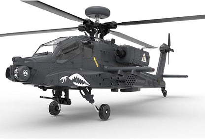 1/32 F11-S AH64 Apacche RC Helicopter 2.4G 6CH RC Dual-axis Co-Drive Flybarless 6G/3D Stunt Airplane Model with GPS (RTF Version)