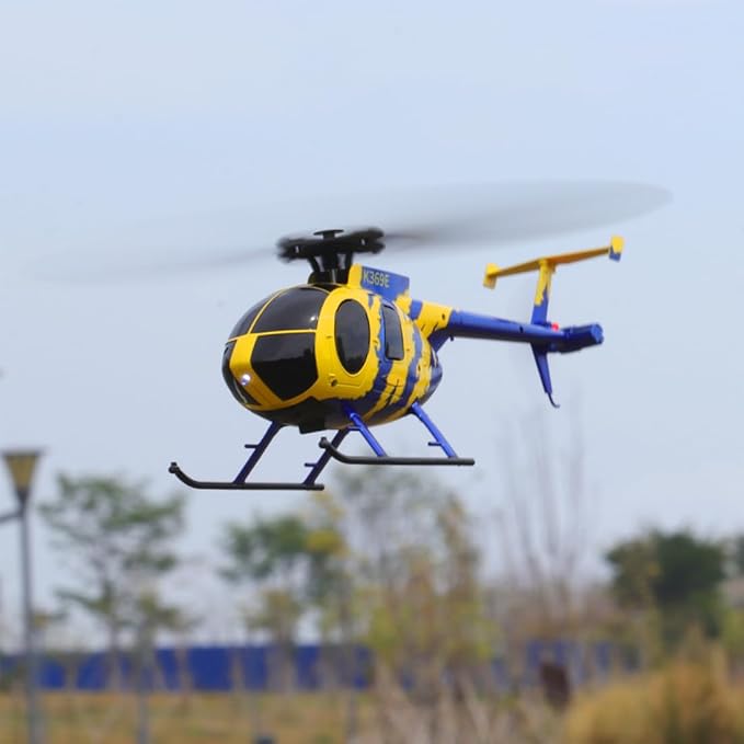 RC ERA C184 MD500 RC Helicopter 2.4G 6-Gyro 4CH Stabilized Helicopter Remote Control Aircraft with Optical Flow Sensor for Adults Enthusiasts