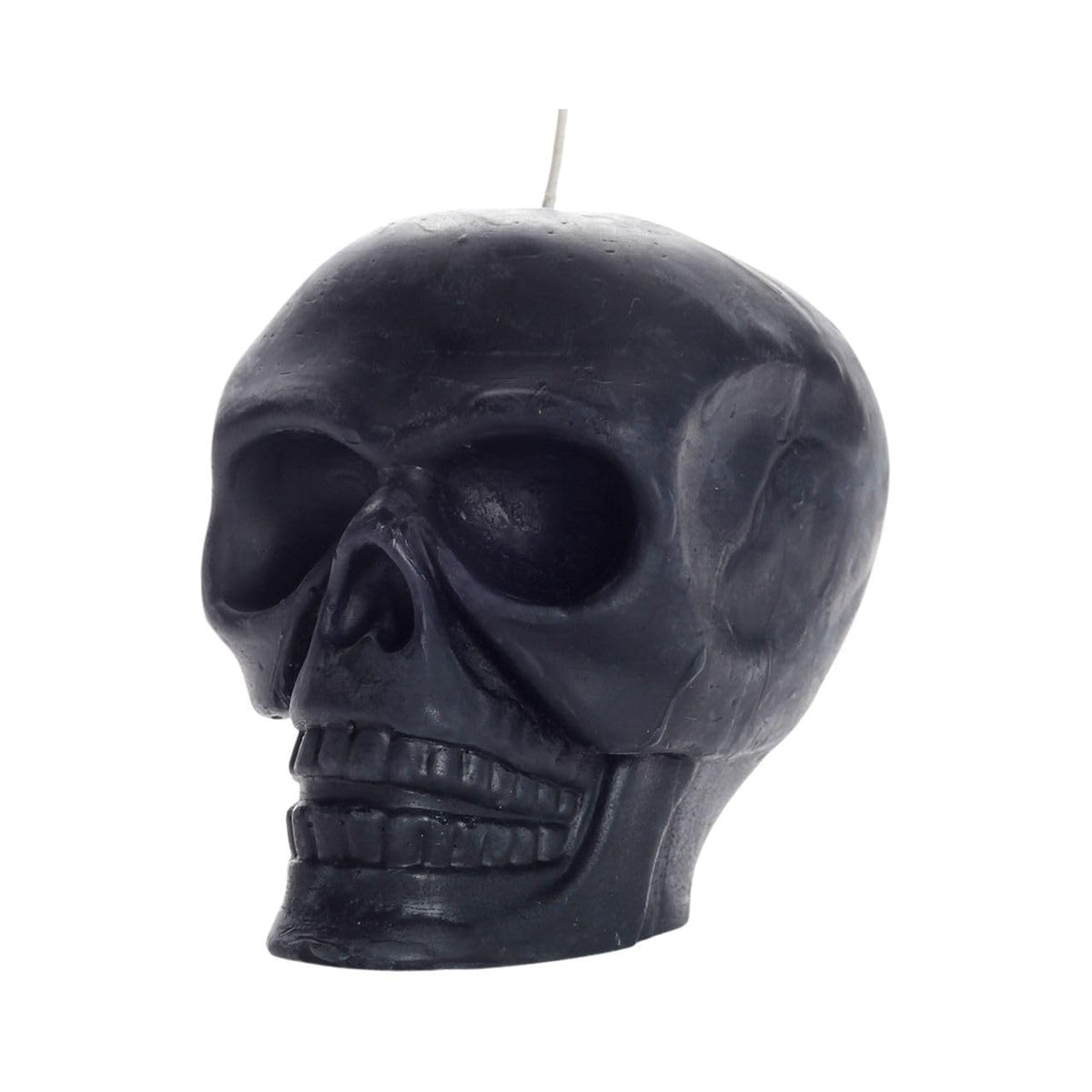 Big Dipper Wax Works Black Skull Candle – Handcrafted 100% Pure Beeswax, 3.5" × 3.75", Unscented, 40-Hour Clean Burn, Gothic Halloween Décor, Artisan Sculpted Candle, Eco-Friendly Gift