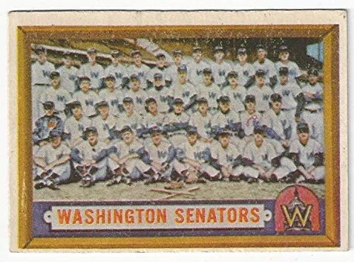 Vintage Washington SenatorsTeam Card Collectible Baseball Card - 1957 Topps Baseball Card #270 (Washington Senators) Free Shipping with Insurance