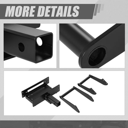 RUGCEL WINCH Cradle Winch Mount Mounting Plate 20000 Lb Capacity Winch Mounting Hitch Receiver Recovery Winches Foldable,for Tank Series 20,000-lb Winches Only.