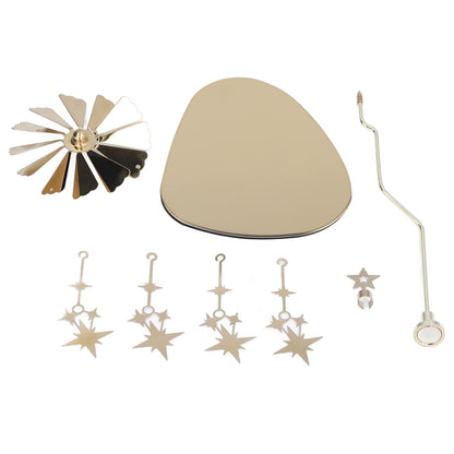 Candle Holder Round Triangle, Metal Wind Candlestick Carousel Candle Tea Light Holder for Home Decoration for Mom Women Wife (Gold Star (No Candle Cup))