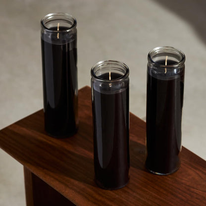 Simply Soson 2x8 inch Black Devotional Candles in Glass Jar - 1 Piece - 90 Hours – Prayer Candle - Tall Pillar Candles for Religious, Memorials, Party Decor