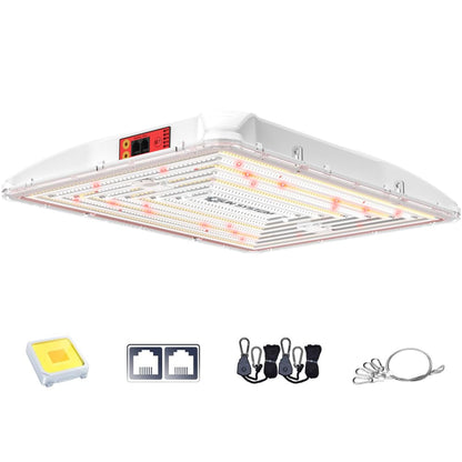 Sun System P4000 HelioGrow LED Grow Light for Indoor Plants - 400 Watt, High Efficiency Full Spectrum Dimmable Diodes, Daisy Chain up to 512 Units, 2 Year Warranty, Mounting Hardware Included