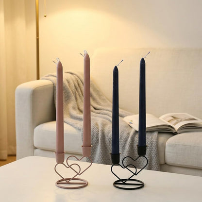 Metal Heart Candlestick Holders for Valentines Decor Taper Candle Holders Table Centerpieces for Romantic Wedding Party Girl's Room Decor