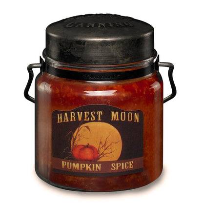 McCall’s Candles | Pumpkin Spice | 16 oz Scented Candle | USA-Poured | Vintage Rustic Jar with Carrying Handle | Warm Fall-Inspired Fragrance