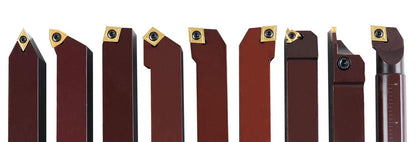 Accusize Industrial Tools 1" 9 Pieces/Set, Indexable Carbide Turning Tools and Boring Bar, 2988-0001