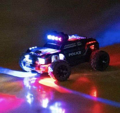 Generic Turbo Racing C82 RTR 1/76 2.4G Mini RC Police Off-Road Truck Full Proportional Vehicle with Remote Controller