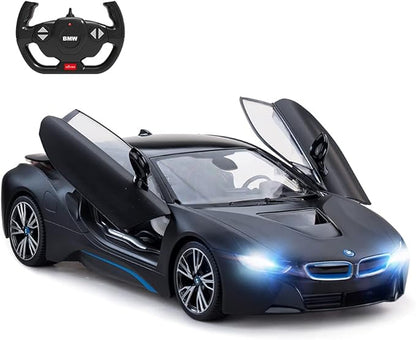 RASTAR Remote Control Car 1:14 BMW i8 Radio Remote Control Racing RC Toy Car Model Vehicle Open Doors by RC MattBlack