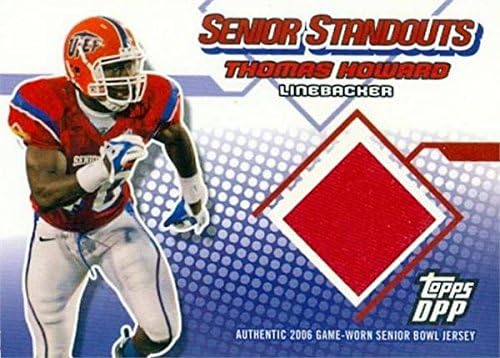 Autograph Warehouse 345050 Thomas Howard Player Worn Jersey Patch Football Card - UTEP 2006 Topps Senior Standouts No. SSTHO Rookie